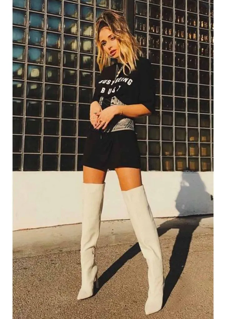 white knee high boots outfits