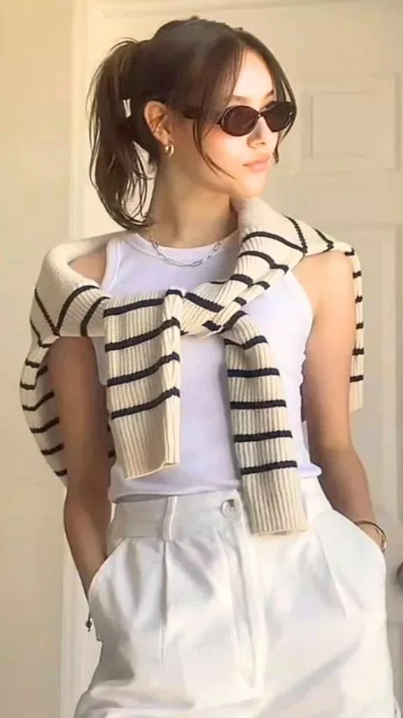 wrap cardigan over shoulder