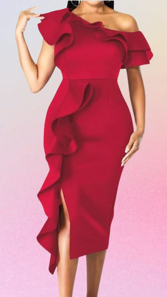 wine and cheese ruffle dresses