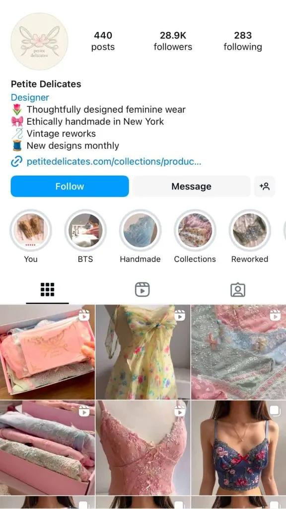 Instagram feminine wear clothing