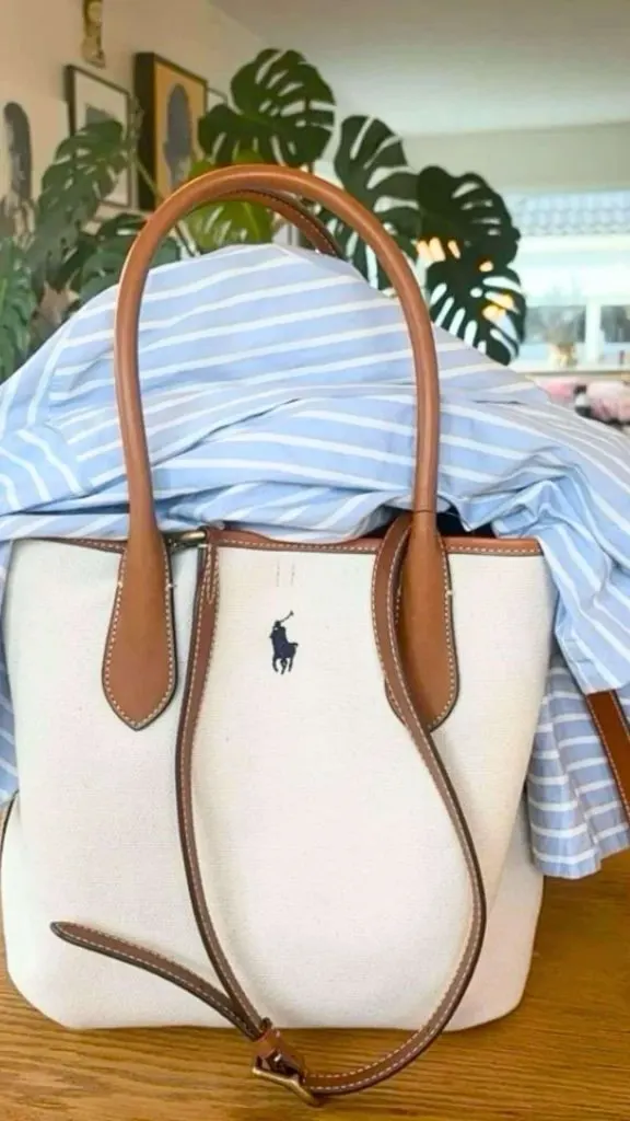 white Polo Ralph Lauren Tote Bag