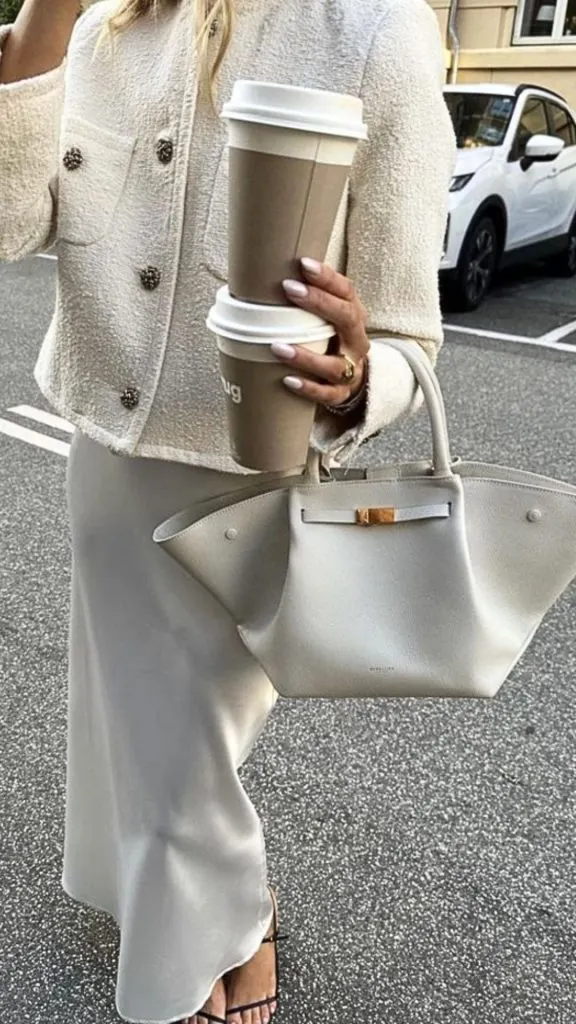 Demellier tote bag white