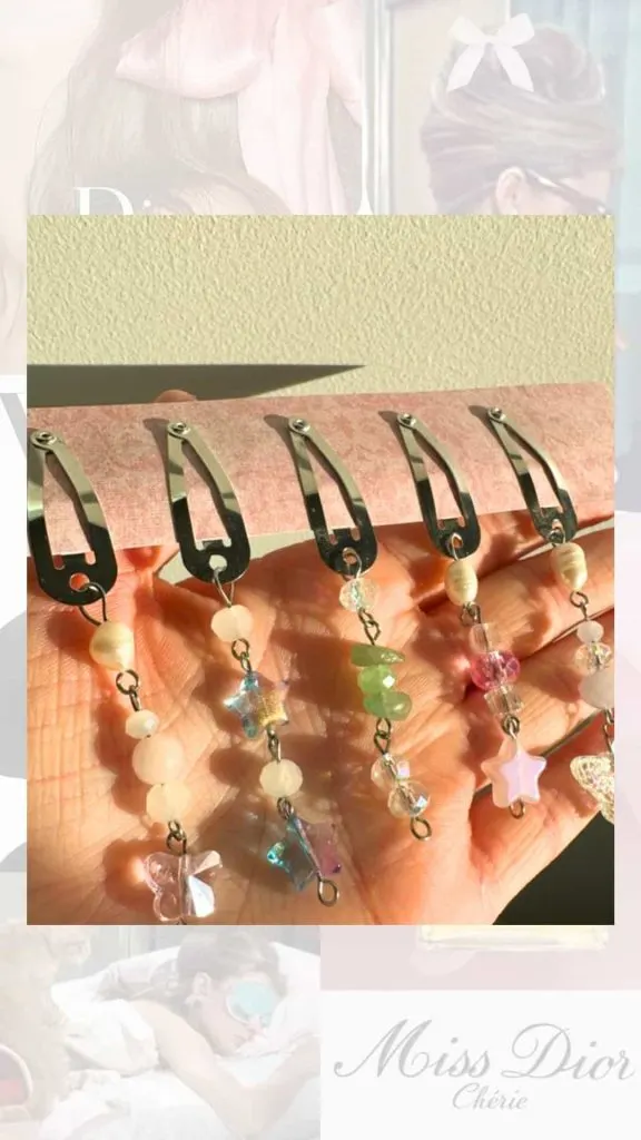 dangle butterfly clip etsy