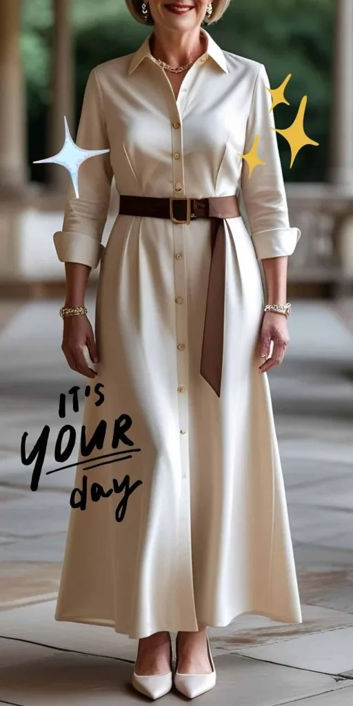 belted shirt dress birthday party outfit