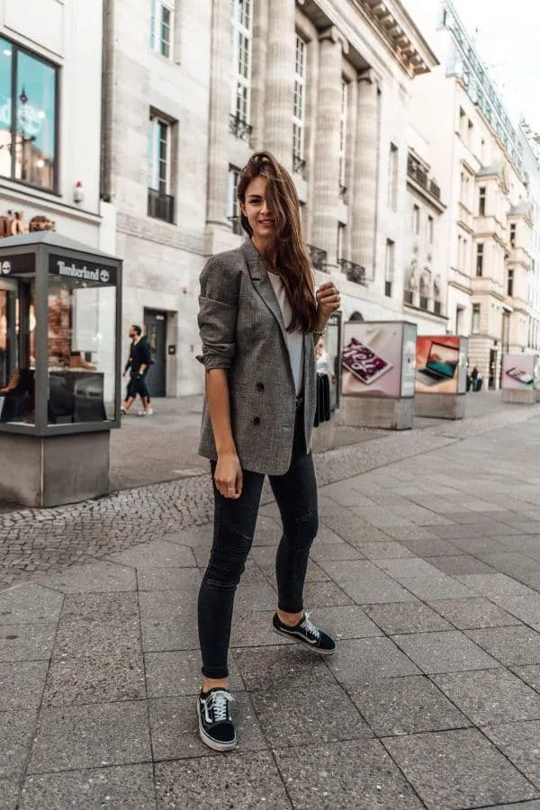 blazer and vans outfit ideas