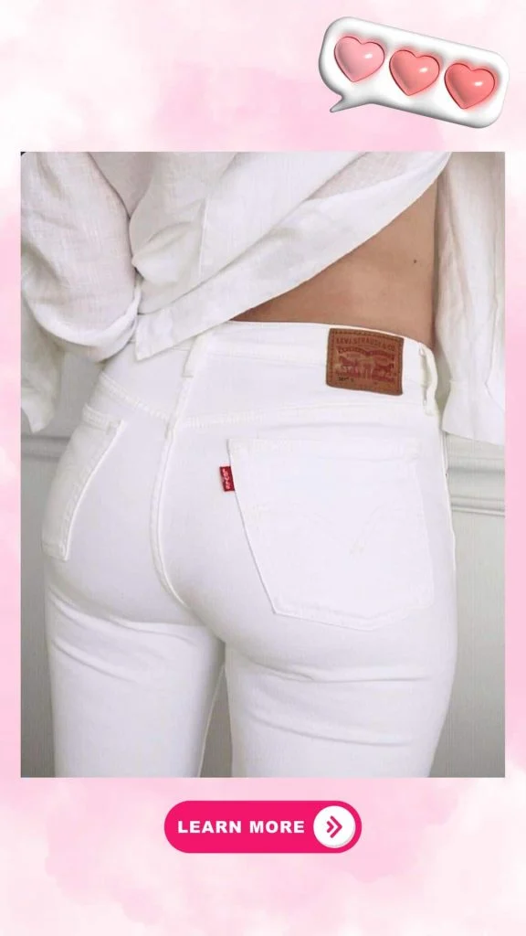how to wear white jeans with cellulite