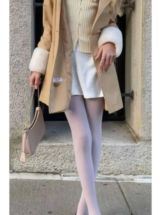 *2026* 18 white tights outfit + specific styling tips ❤️👇🏼