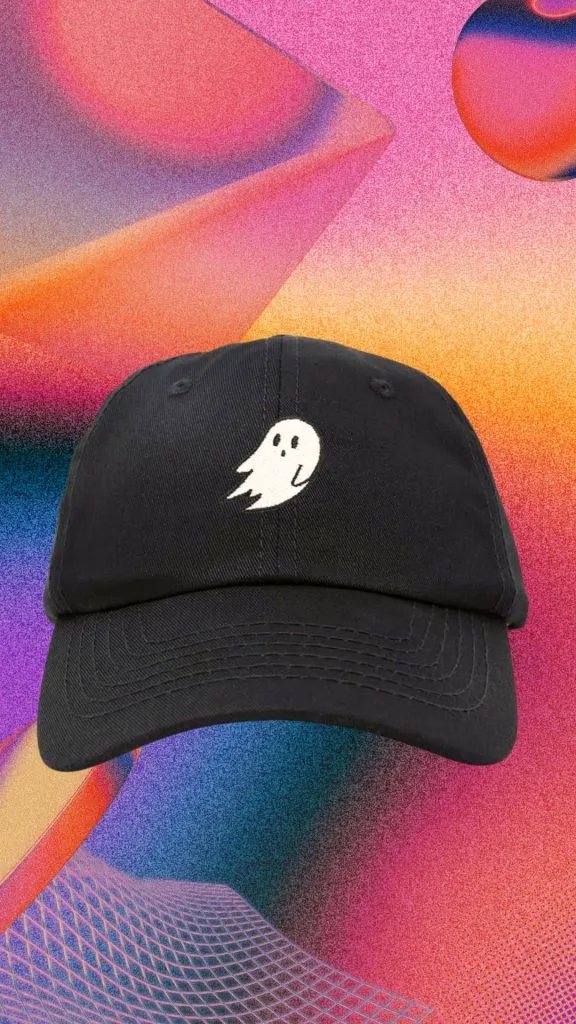 ghost baseball cap