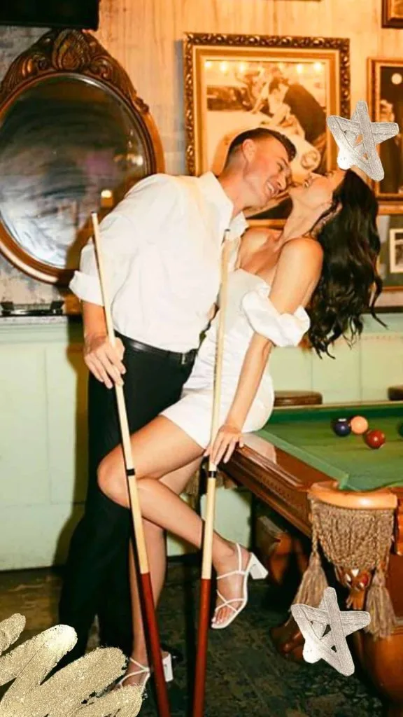 pool hall date outfits couple