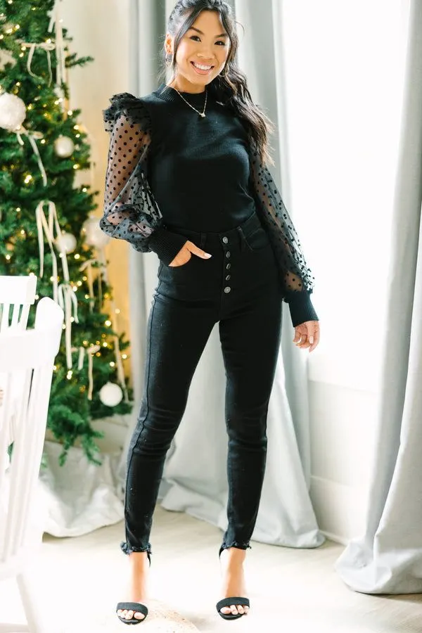 black blouse with jeans OUTFITS