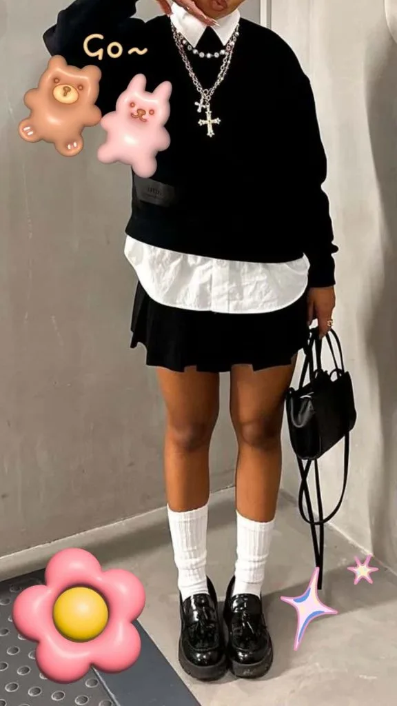 black girl go to school outfit