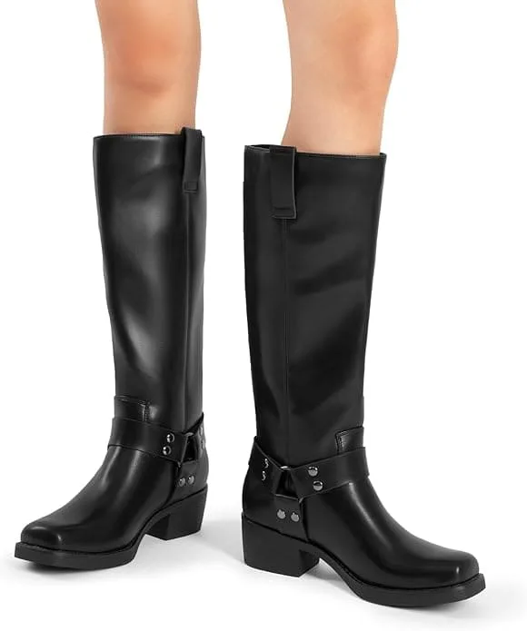 black riding boots