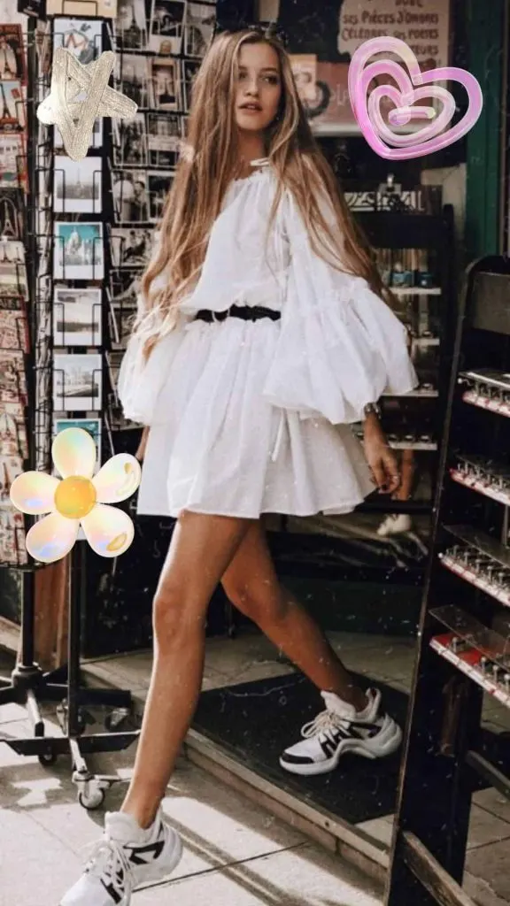 CASUAL white dress outfit idea
