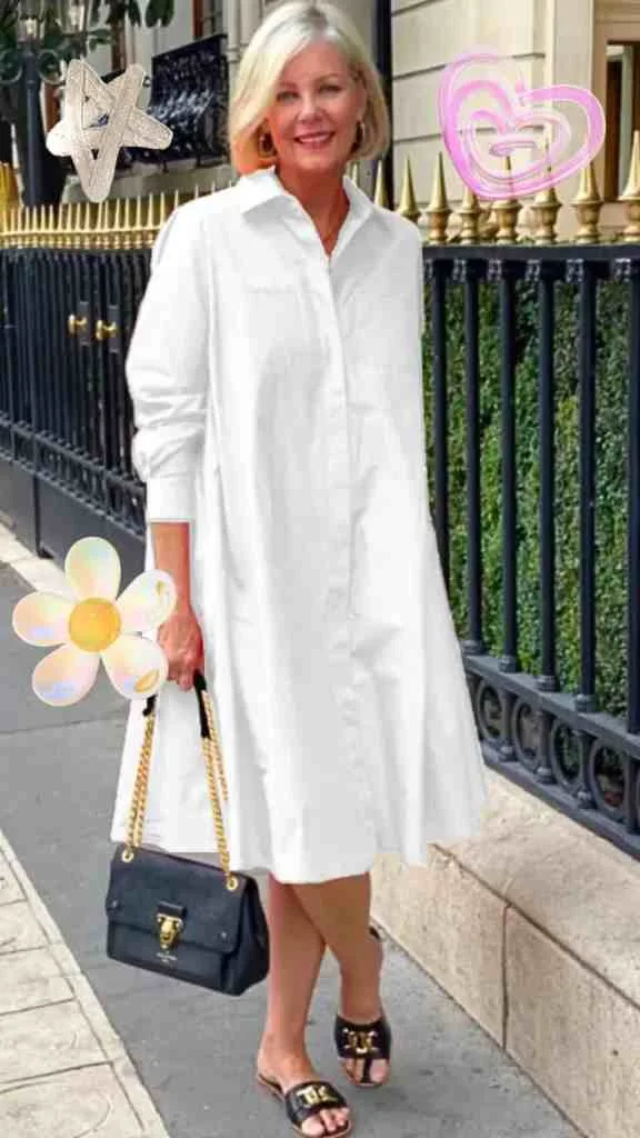 CASUAL white dress outfit idea