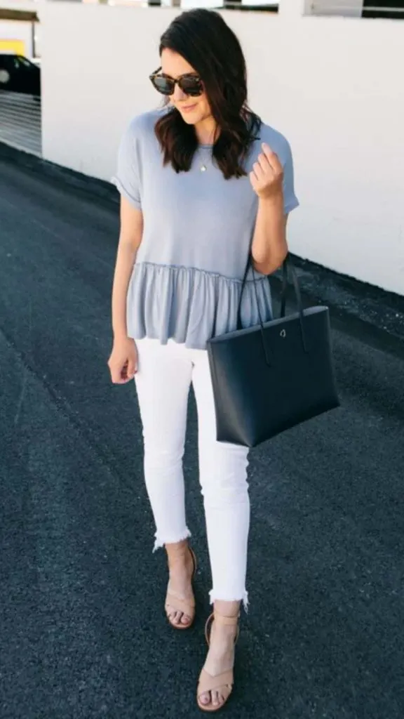 dressy peplum tee for work