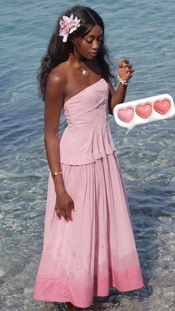 pink dress black girl