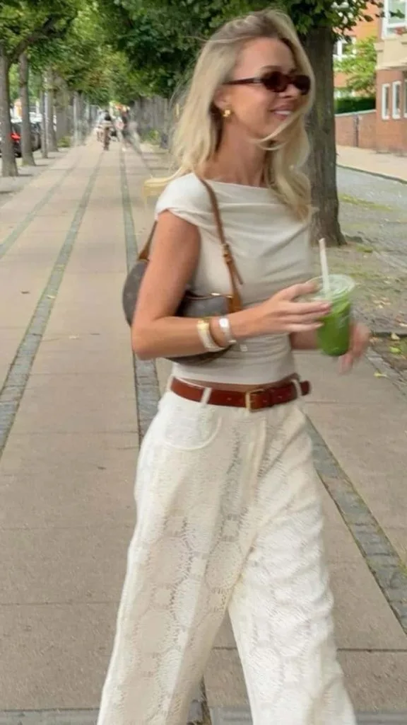 What to wear with eyelet pants aesthetic