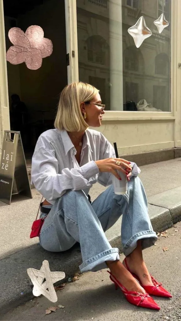 flat shoes and jeans outfits