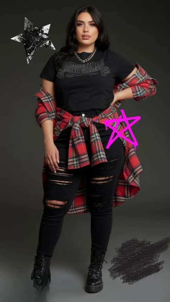 plus size goth outfit ideas