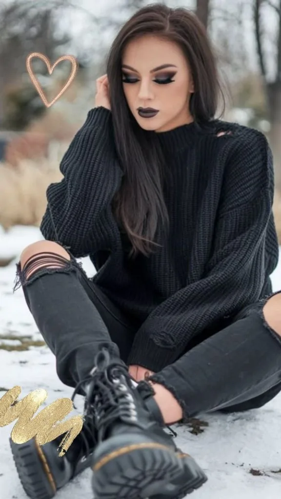 goth outfit ideas black