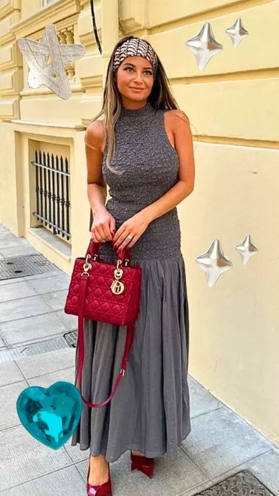 grey dress outfit ideas