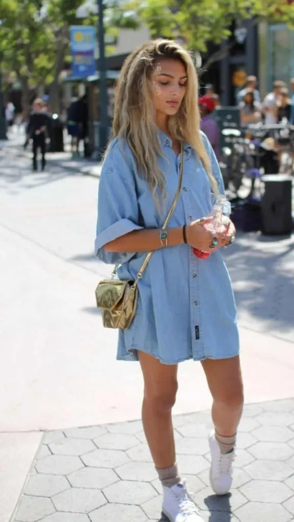 SHIRT DRESS high top converse