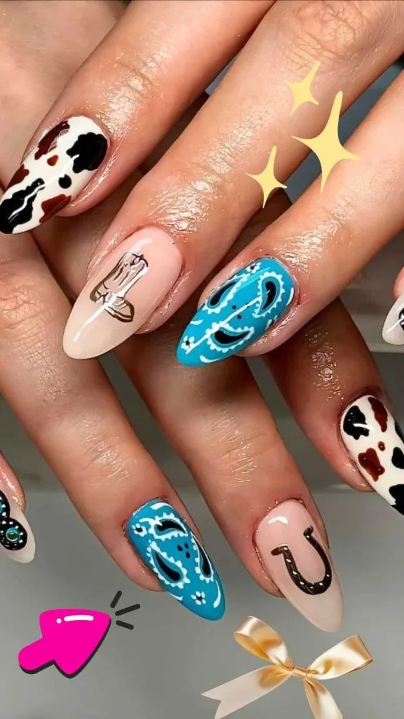 horseshoe & cowboy nail designs