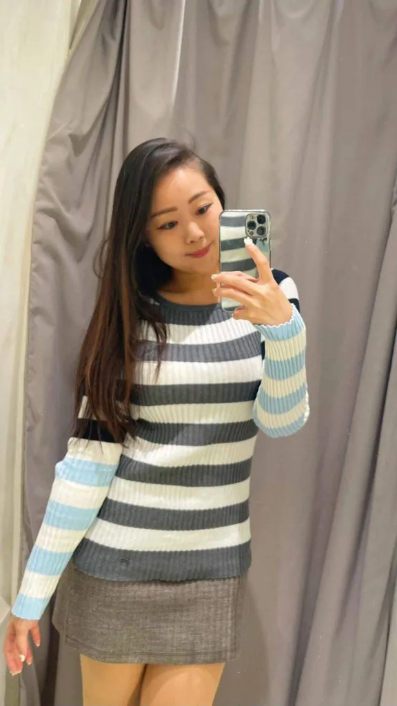 how to wear horizontal stripes top