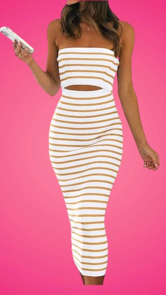 striped tube dress how to wear stripes fashion tips