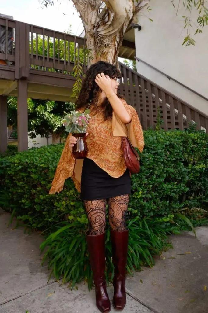 indie concert outfit boots