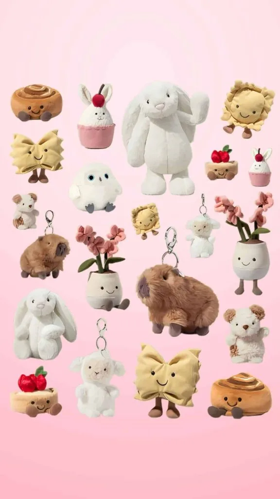 Jellycat wallpaper pink aesthetic