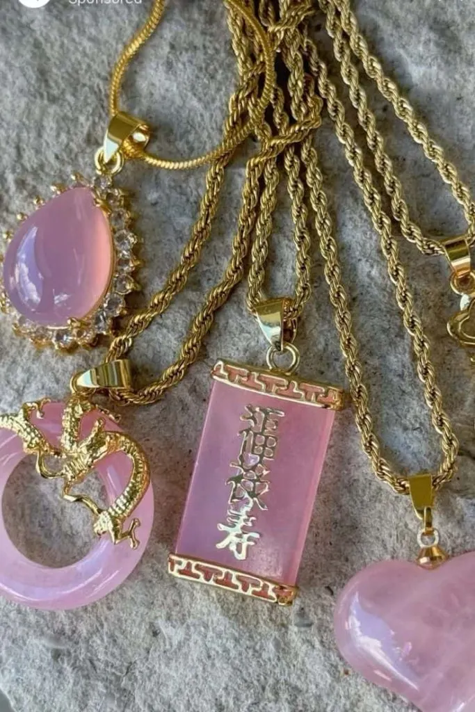 what to wear with pink jade necklaces