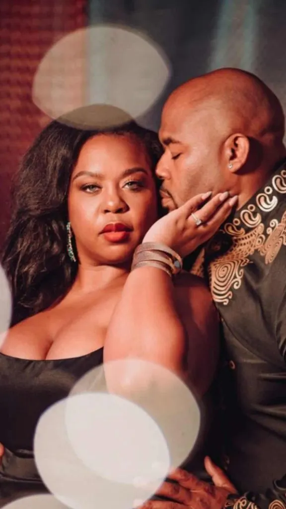 black couple boudoir photoshoot