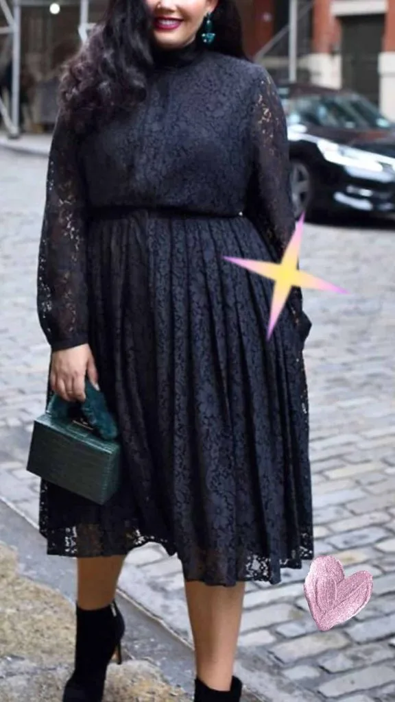 black funeral dress plus size