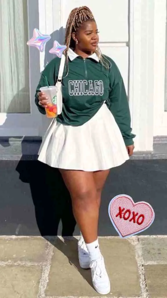 plus size casual outfits with sneakers