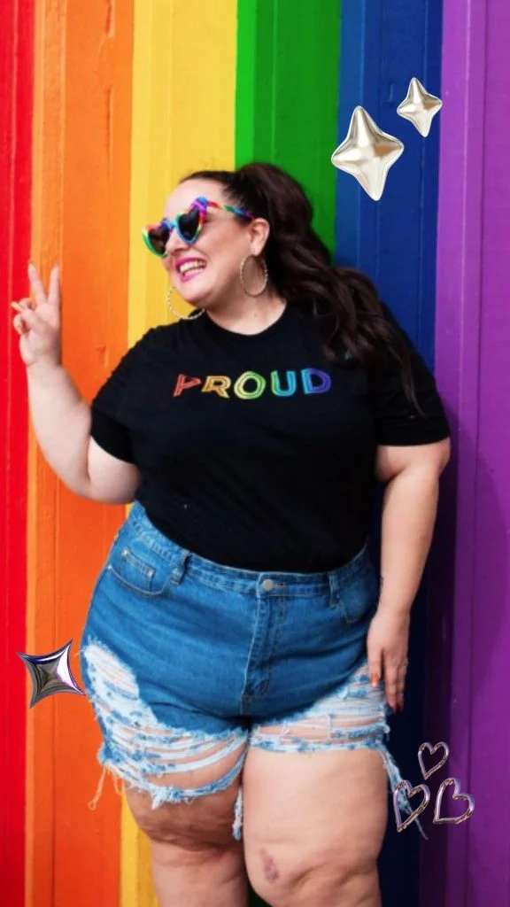 plus size pride LGBTQ+ outfit casual