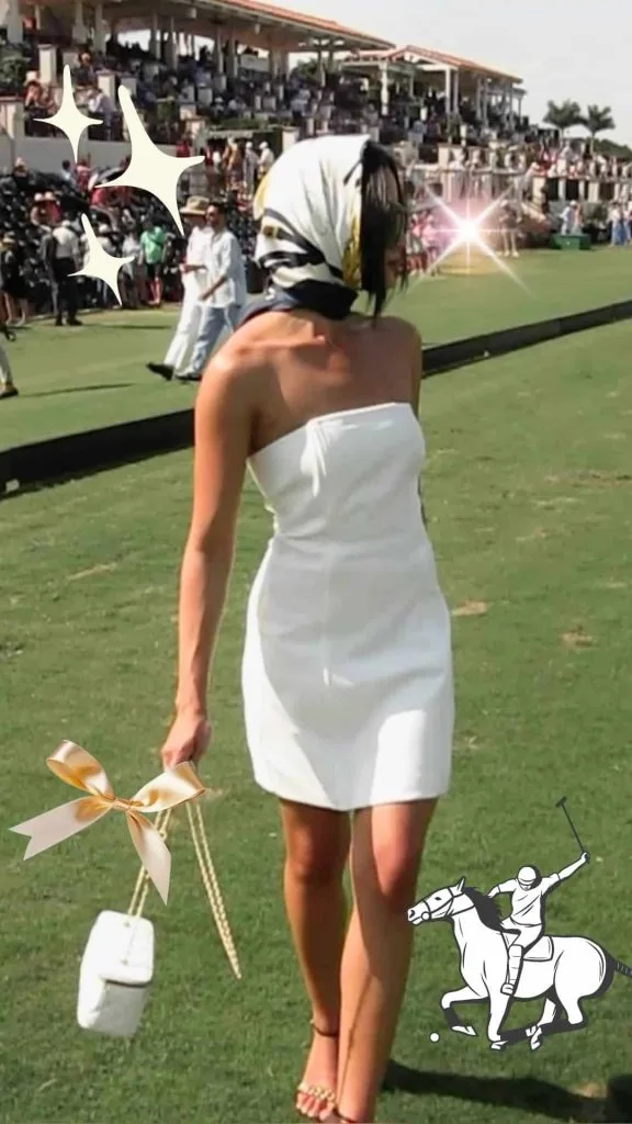 WHITE polo match attire women