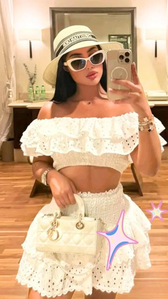 all white pool party outfit