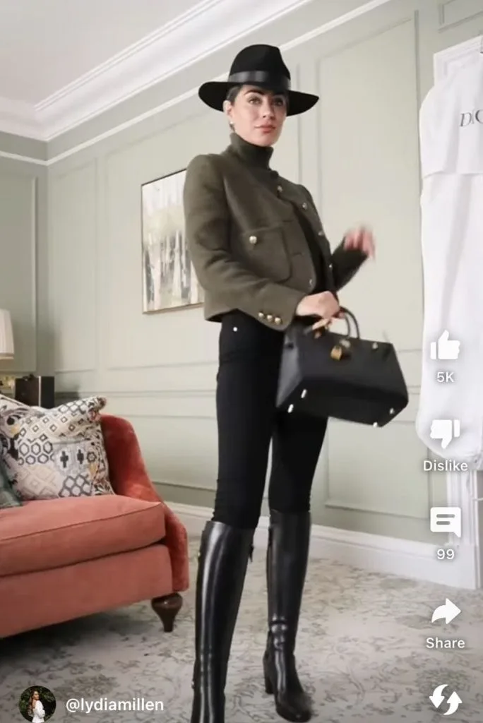 PREPPY BLACK Riding boots