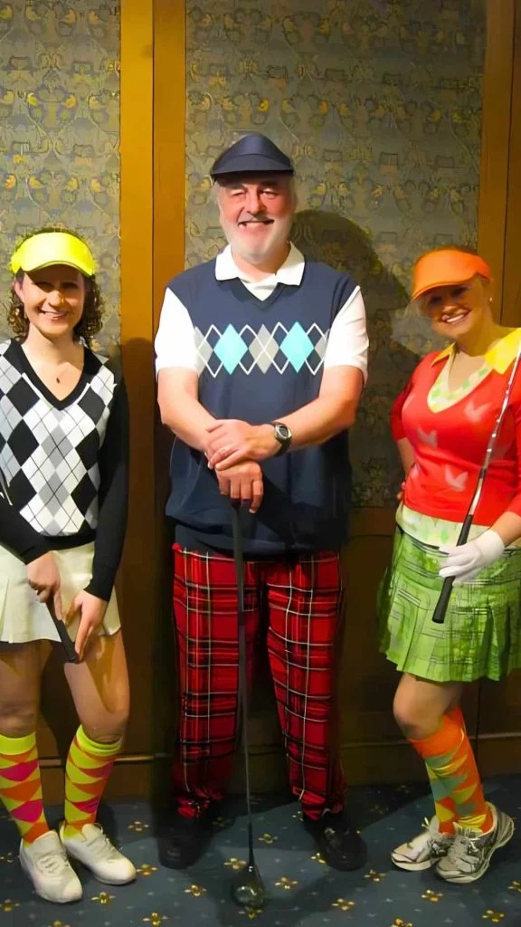 argyle socks golf themed party