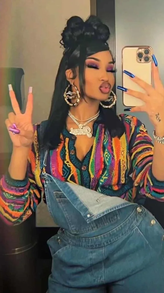 retro 90s party outfit black girl