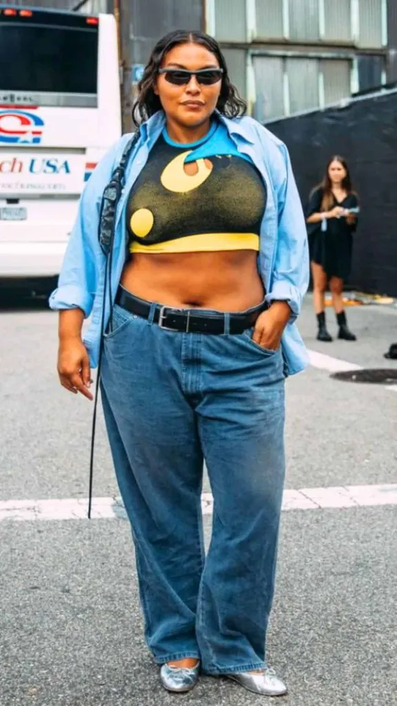 plus size 90s retro party outfit