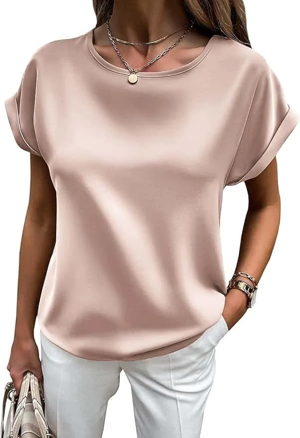 satin t-shirt outfit ideas