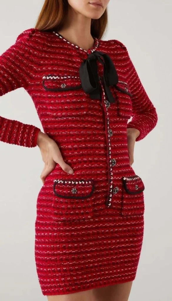 self portrait dress red