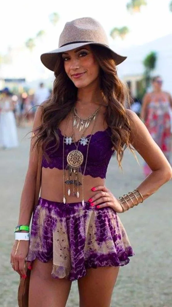 MUSIC festival co-ord set purple