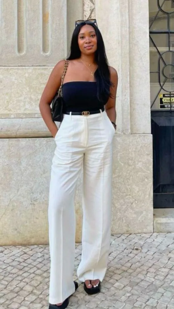 black girl linen pants outfit ideas