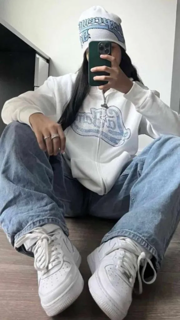 high street outfit beanie