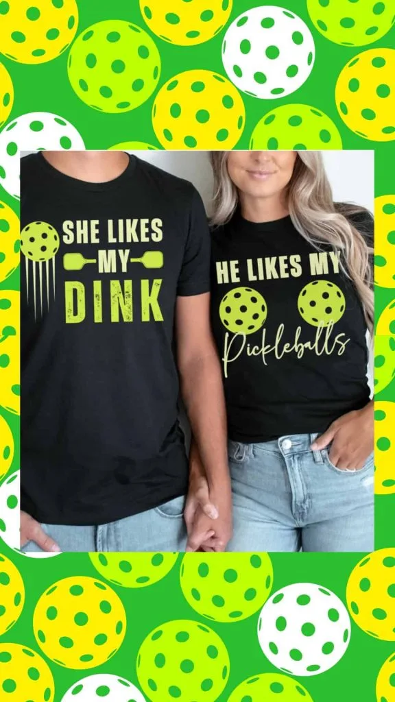 funny couple pickleball tee