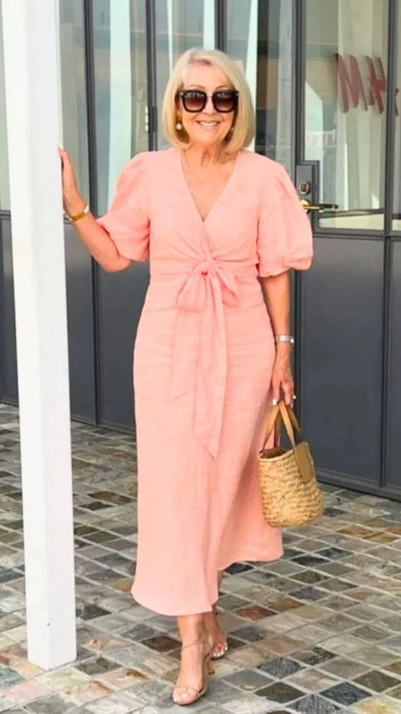 pastel pink dress school mates reunion what to wear to alumni meet