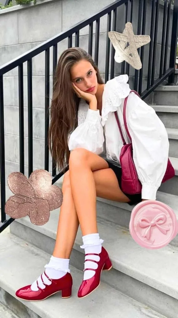 red Mary Jane heels outfits